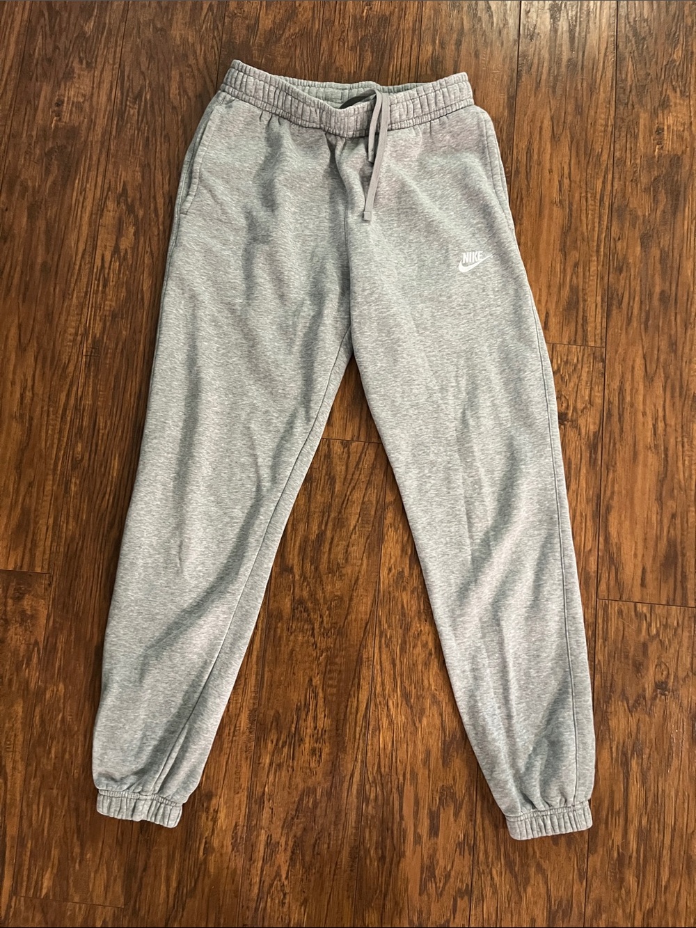 Nike Gray Joggers with Elastic Waistband and Cuffed Ankles size S